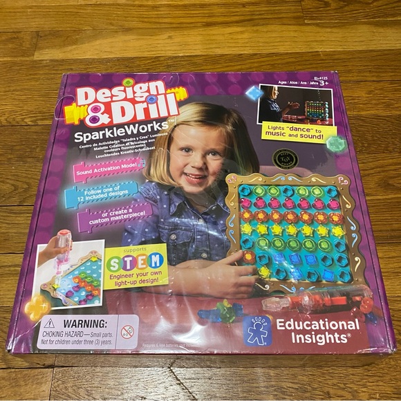 NEW! STEM Educational Insights Design & Drill Sparkleworks Light Up Activity - Picture 1 of 11